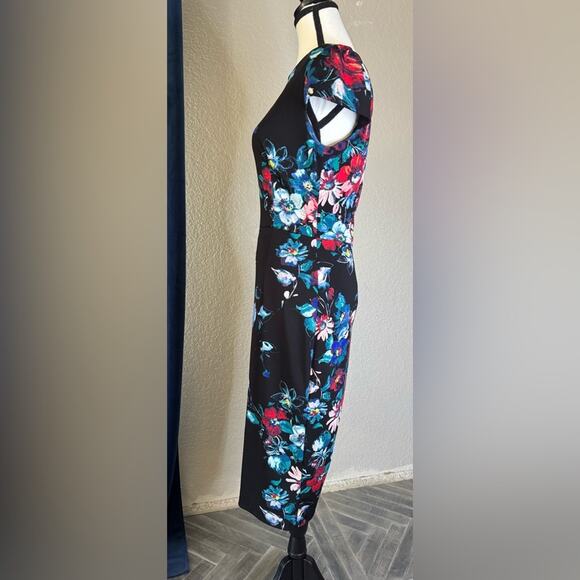 Betsey Johnson Floral Midi Dress | Size 6 - Picture 6 of 8